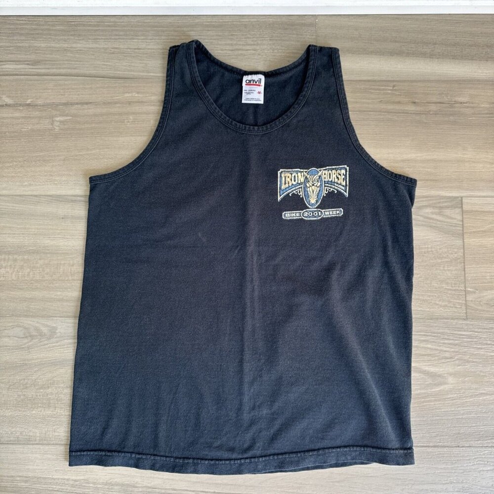 Vintage Mens Iron Horse Saloon Anvil Muscle Tank M Fits SM FL Bike Week 2001‎